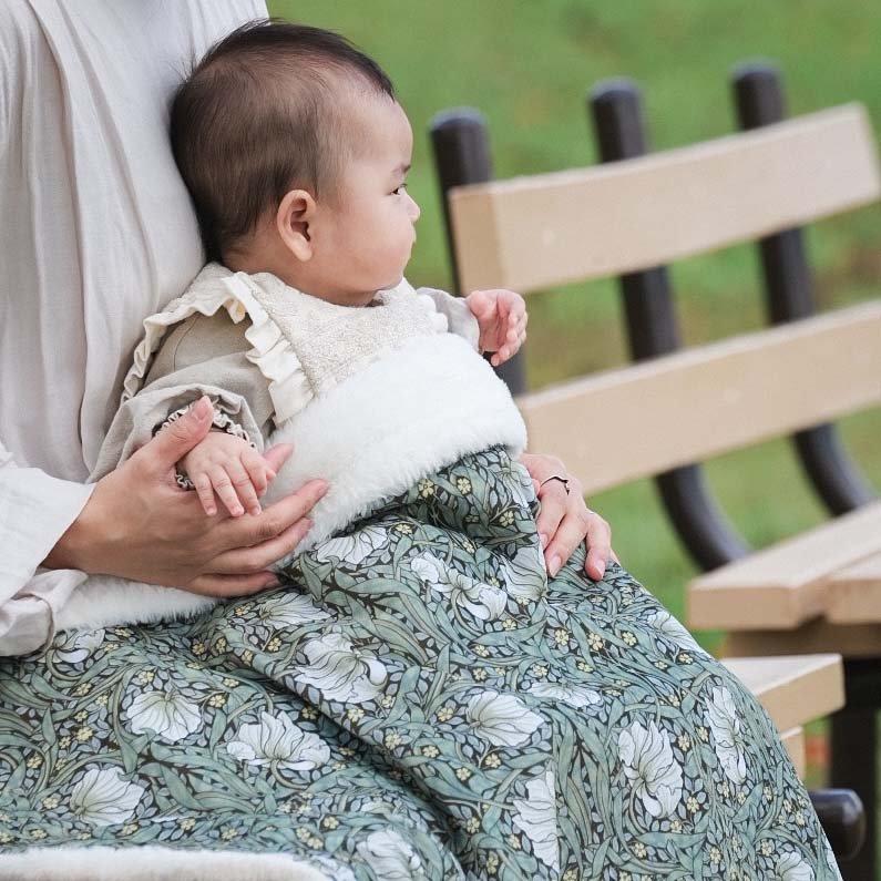 ベビーブランケットや膝掛けに ウィリアム・モリス ピンパーネル