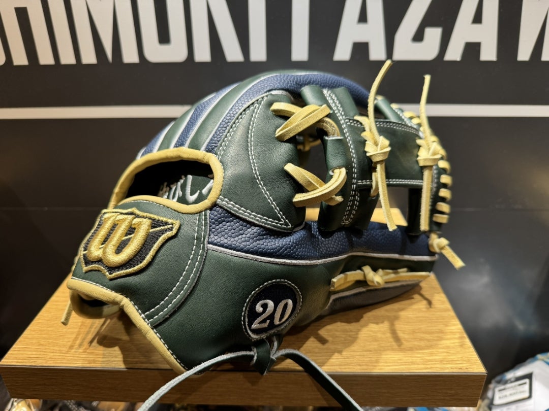 ウイルソン】オーダーグラブ［87型］Fグリーン×ネイビーSS／定番グラブ