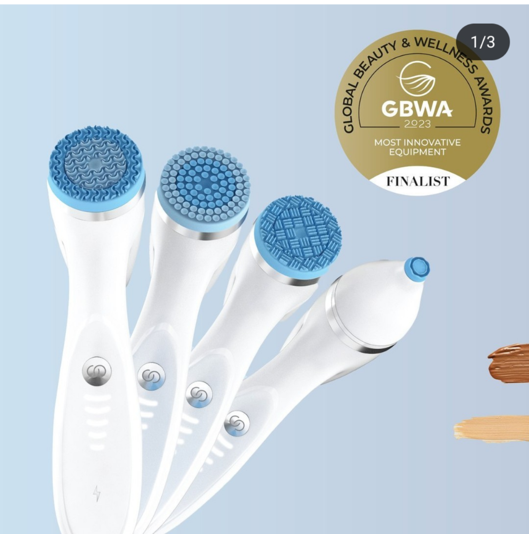 LumiSpa 洗顔ブラシ ホワイト/ブルー ルミスパ 洗顔ブラシ ホワイト