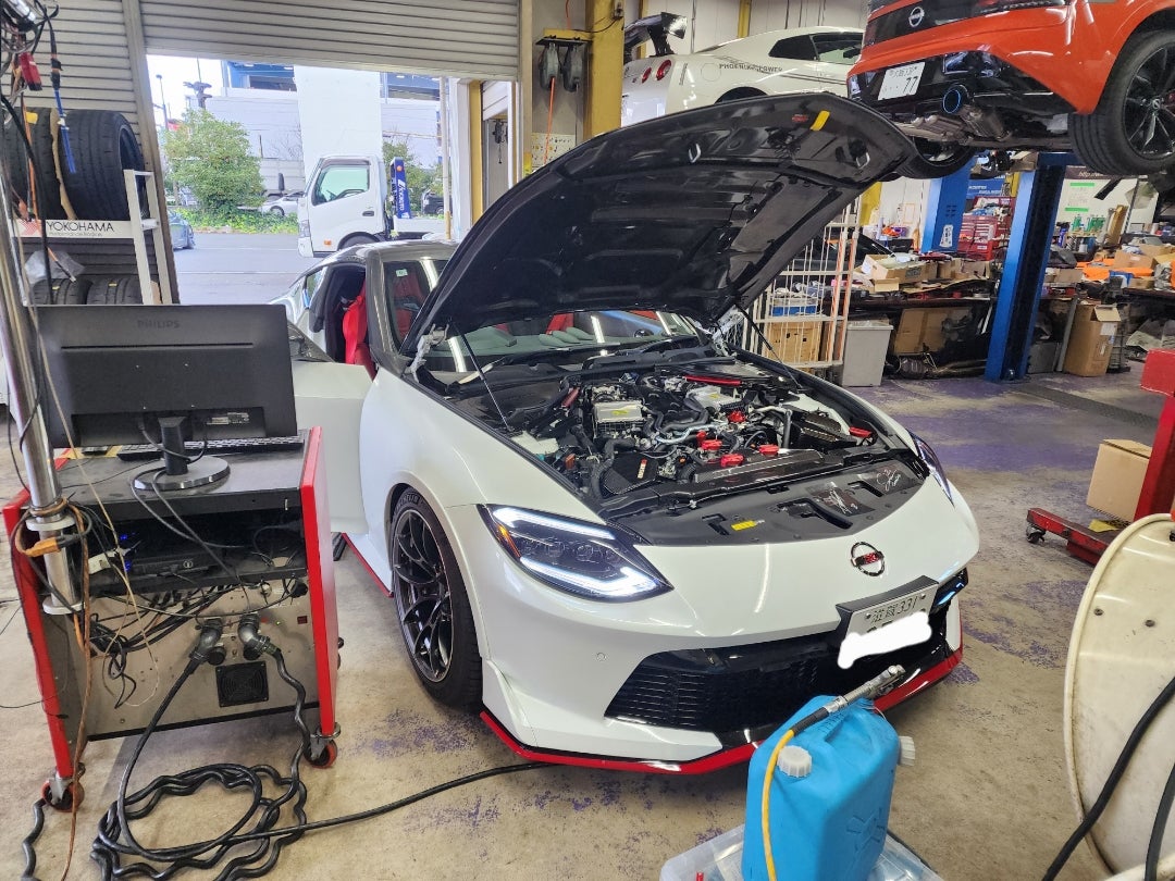 RZ34キャタライザー+マフラーのコンピューターチューニングとR35