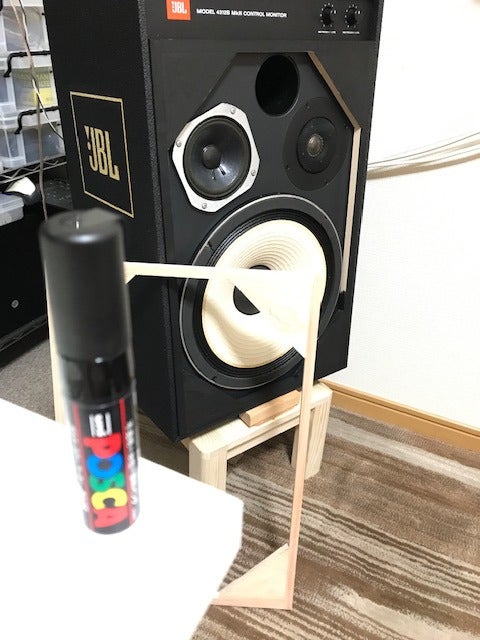 スピーカーのサランネット張り作業。（JBL 4312B MkII） その1