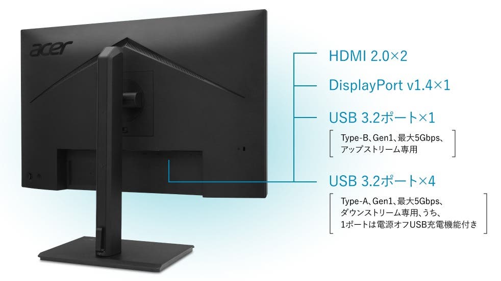 Acer モニター 27インチ WQHD IPS 非光沢 120Hz 4ms（GTG） DCI-P3 90