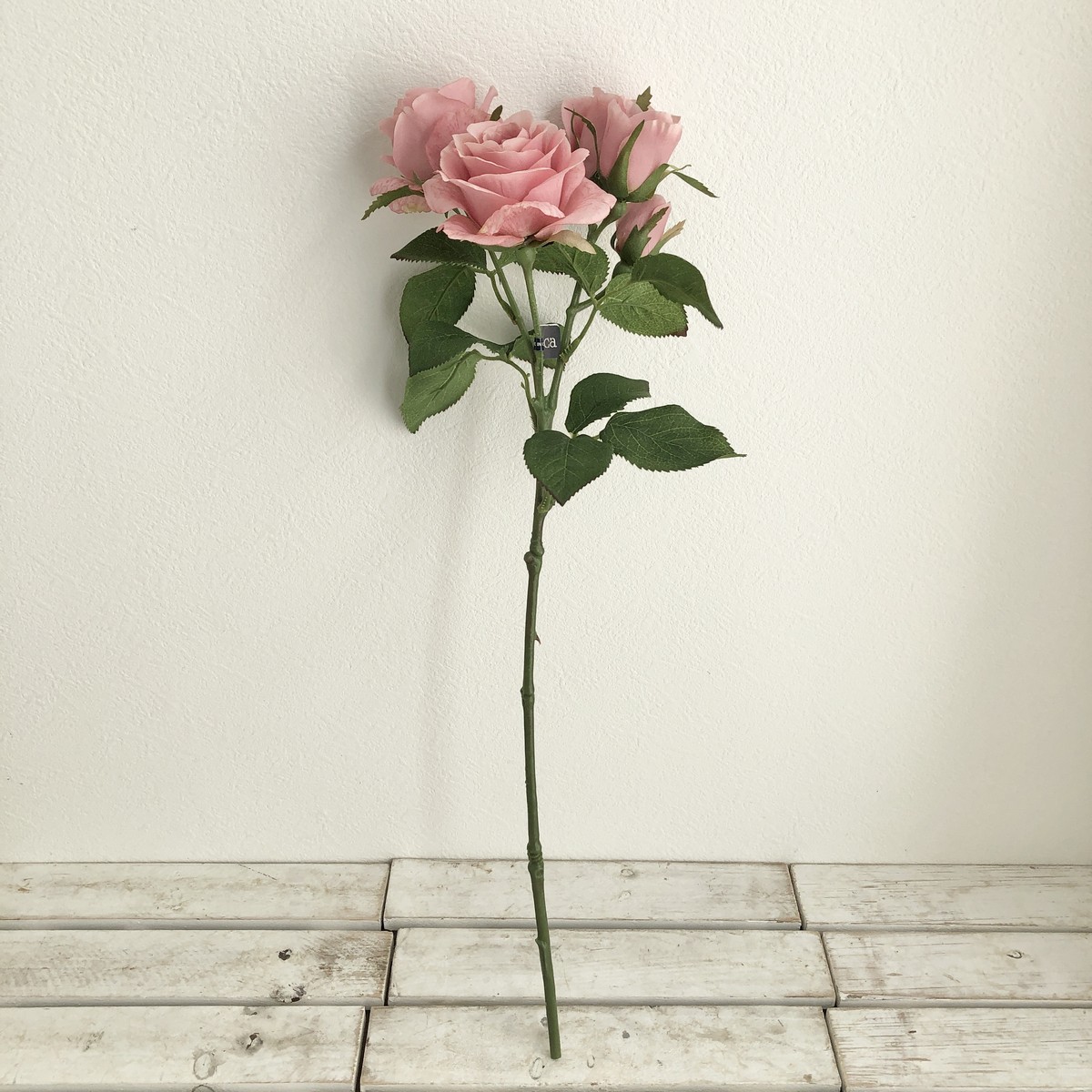 即日☆【造花】アスカ/ローズ×3 つぼみ×2 コーラル/A-34143-13A - 花材