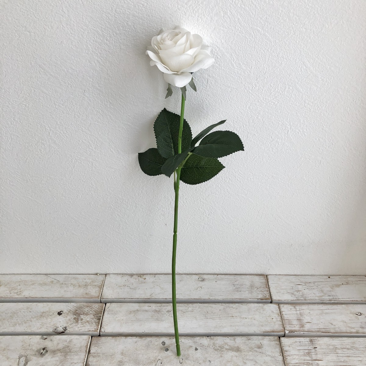 即日☆【造花】アスカ/ローズ ホワイト(ナチュラル加工)/A-35164-1