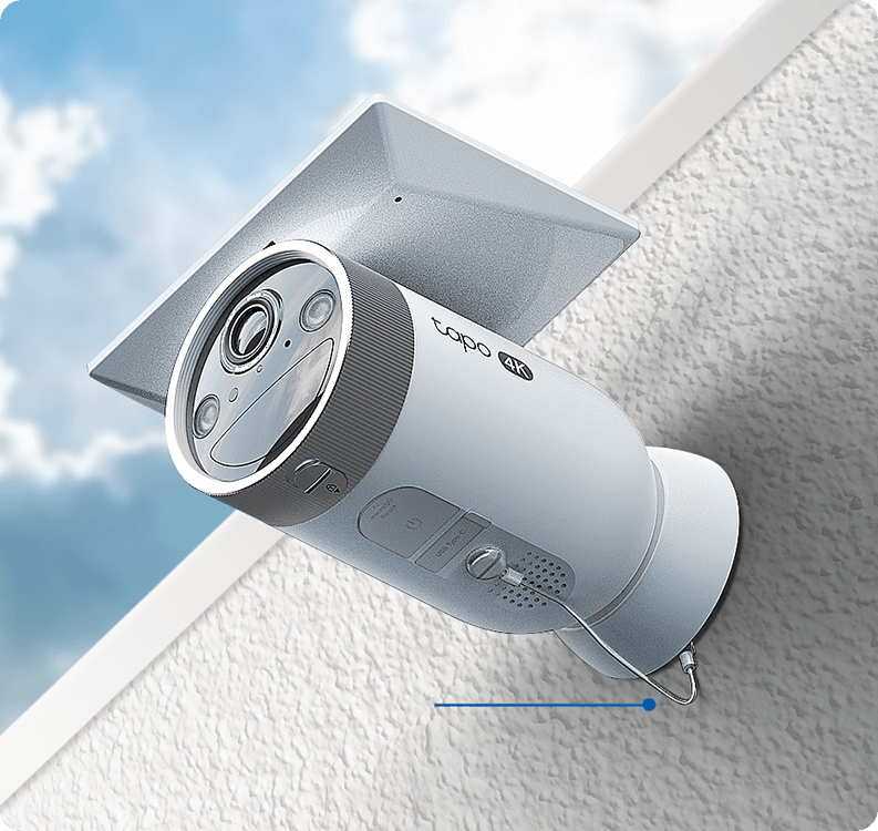 Tapo 4K 8MP ソーラーパネル一体型 フルワイヤレス防犯カメラ Tapo C465