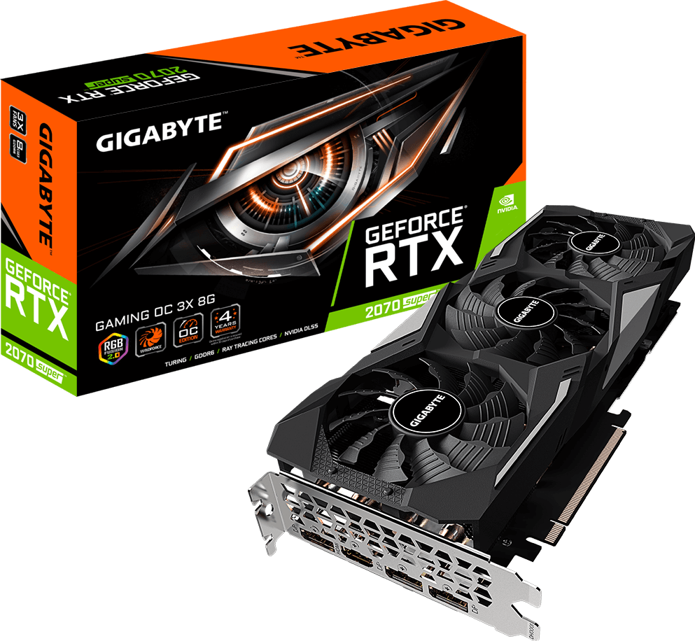 GeForce® RTX 2070 SUPER™ GAMING OC 3X 8G (Rev. 1.0/1.1) - GIGABYTE