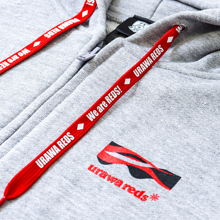 フルジップパーカー(Frost Wave/赤紐)/グレー | 浦和レッズオンライン