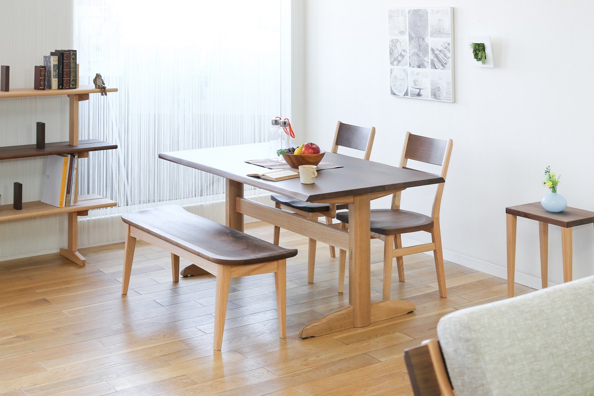 ibata直営 Sign サイン テーブル/波型/帆立脚｜TABLE｜飛騨の家具/国産