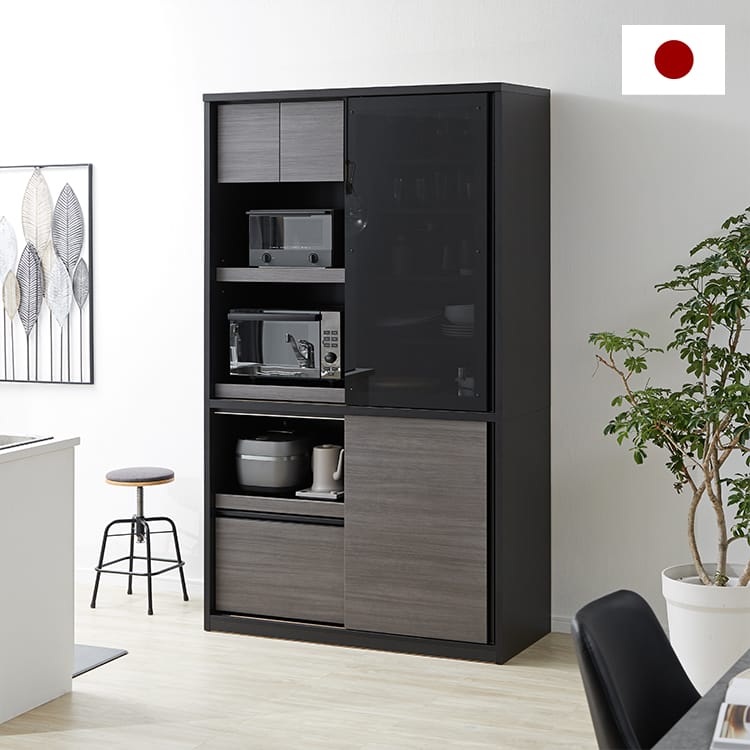 ハイタイプ食器棚 ガラス戸 大容量 [幅120] | 【公式】LOWYA(ロウヤ