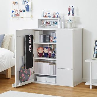 OSHITERU(オシテル) 推し活収納 グッズ収納 漫画収納 大容量 木製 [幅