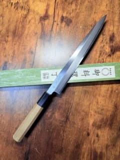 森本光一作 刺身 柳刃 白鋼 8寸 水牛八角柄 - メルカリ