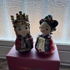 韓国民俗人形 陶器製 男女2体セット - メルカリ