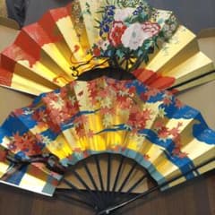 舞扇子 2本セット 金銀 花柄・紅葉柄 - メルカリ