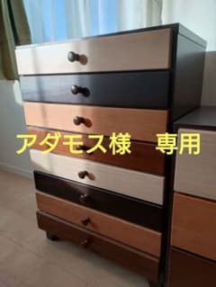 ニトリ 8段木目調ローチェスト（ダークブラウン） - メルカリ