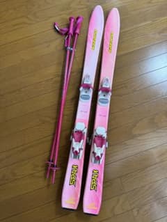 KAZAMA ピンク スキー板 Alpen ストック付き 110 - メルカリ