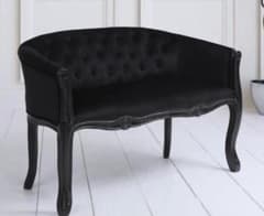 ソファ 2シーター 2人掛け ラブソファ ブラック クラシック 17713SF