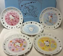 ハローキティ お皿 25周年記念限定 5枚セット 新品箱入り サンリオ 激
