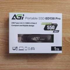 新品未開封】AGI ポータブルSSD 1TB ED138 Pro 保証3年間 - メルカリ