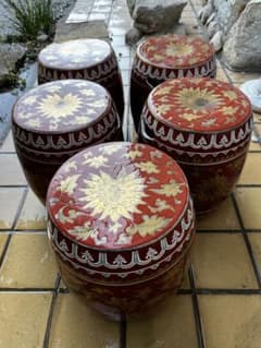 超希少 有田焼 高峰作 陶器製 庭椅子 アンティーク - メルカリ