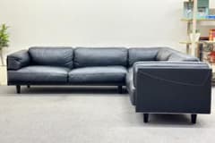 大幅値下げ！ポルトローナ・フラウ□TWICE L字 コーナーソファ 本革 黒