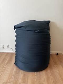 美品◎yogibo ビーズクッションソファダークブルー☆直接引き取り限定