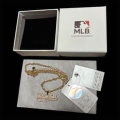 MLB公式】ホワイトソックス ロゴネックレス ゴールド ラインストーン