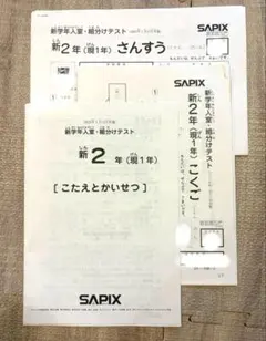 2026年最新】sapix 入室テスト 新2年の人気アイテム - メルカリ