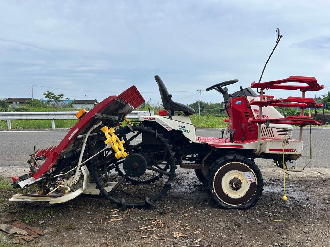 宮崎 ヤンマー 5条 セル付き 田植機 RR550 9.8馬力 田植え機 動画有