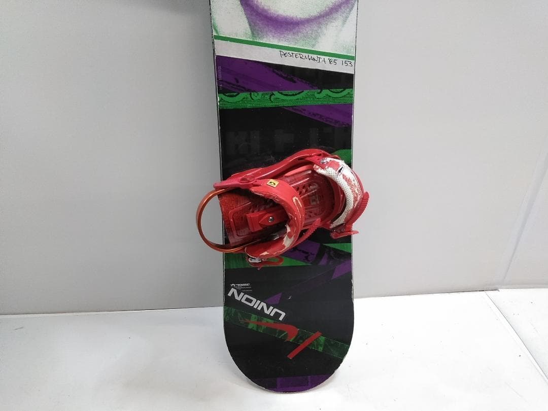 ローム ポスターマニア 155cm + ユニオン M/Lサイズ スノーボード