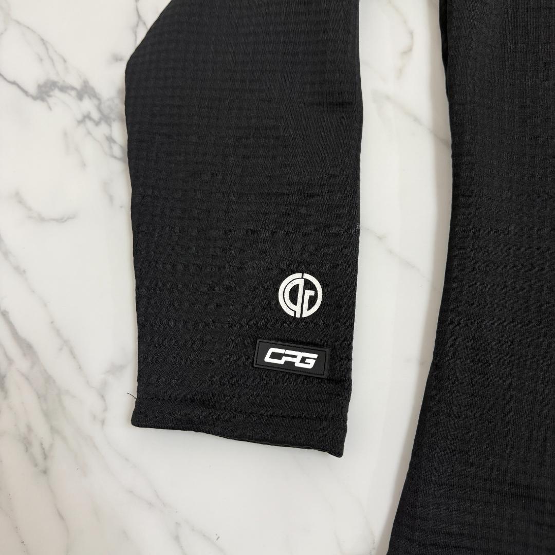 美品】CPG GOLF 長袖 モックネックシャツ 黒 サイズ3 ハーフジップ