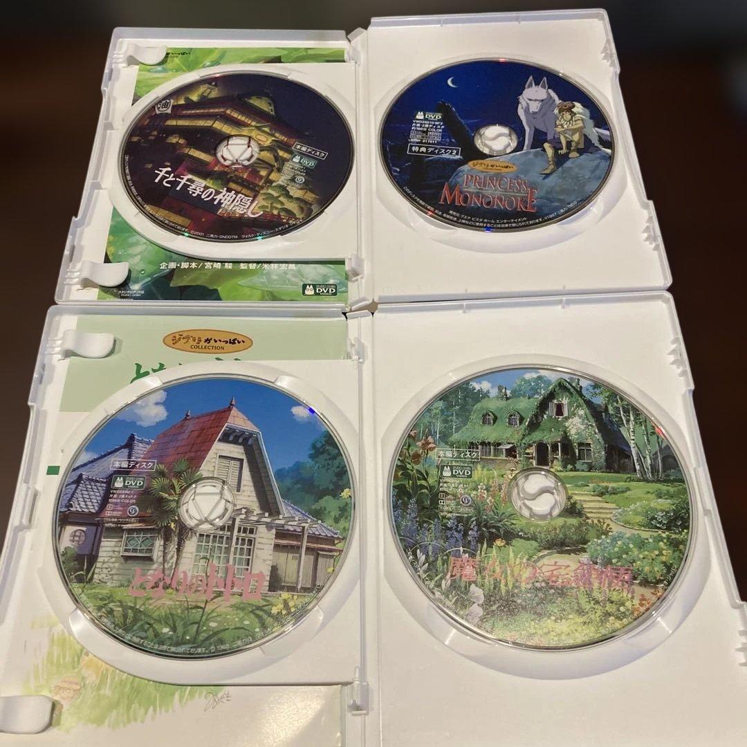 ジブリDVD11枚 本編ディスク10枚ともののけ姫8ヶ国語版合計11