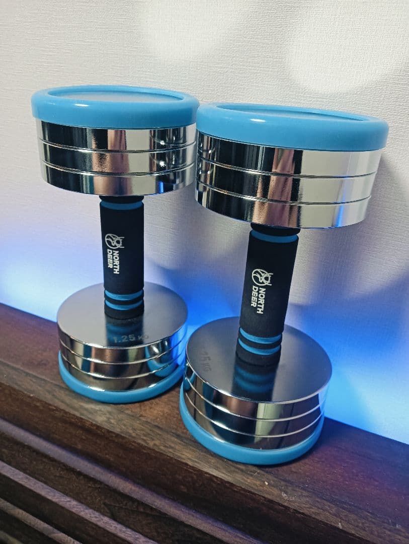 【ほぼ未使用】Northdeer 10kg×2 20kgダンベル※バーベル変更可 Northdeer 第二世代・可変式ダンベル サンドブラスト版 2.5kg/3kg/5.5