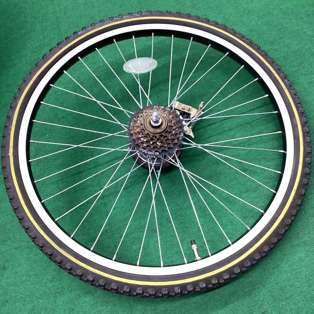 アルミリム 24×1.75 タイヤ付 外装6段 バンドブレーキ リア 後輪