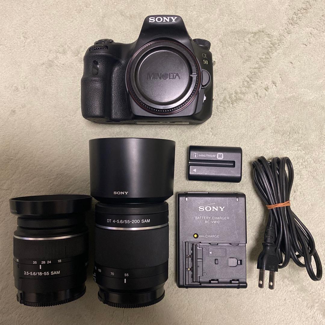 値下げ シャッター回数1197回 SONY α58 SLT-A58Wズームセット - メルカリ