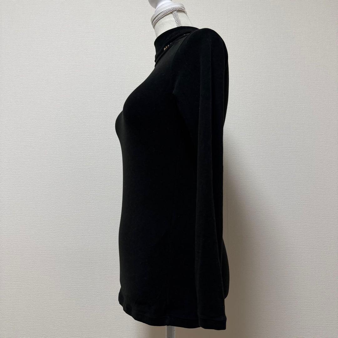 マークアンドロナ タートルネックシャツ ゴルフ 金ロゴ プリントロゴ