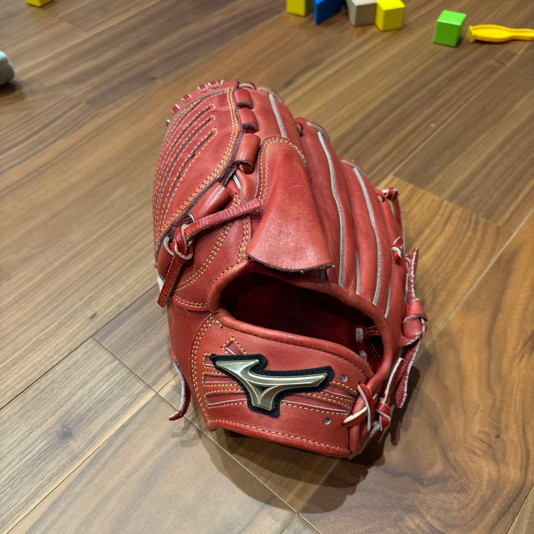 Mizuno 野球グローブ 赤 MIZUNO（ミズノ） ミズノ公式限定 野球 グローブ 外野手用 硬式