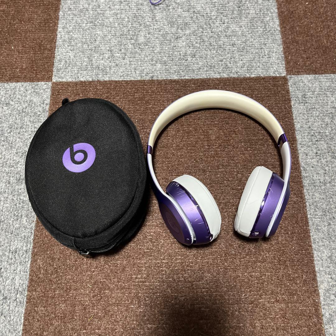 Beats Solo ワイヤレスヘッドホン 紫 - メルカリ