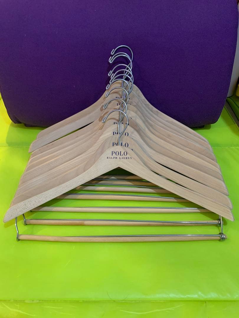 Polo Ralph Lauren 木製ハンガー 10本　ポロ ラルフローレン POLO RALPH LAUREN（押し入れ収納/ハンガー）のフリマアイテム一覧