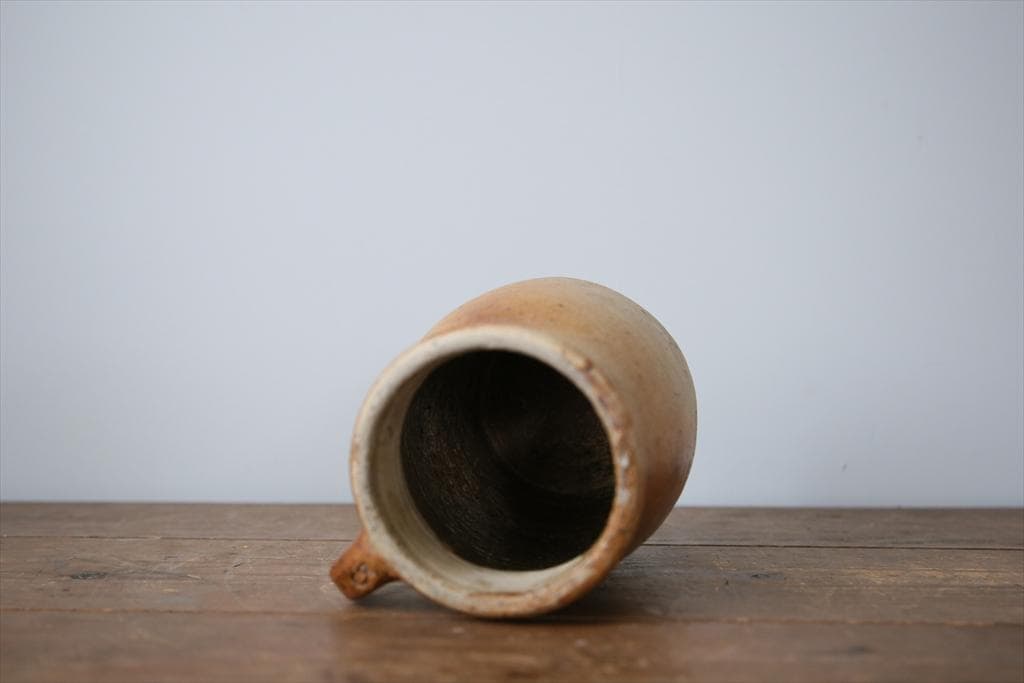 フランスアンティーク陶器ボトル/土器/花瓶/花器フラワーべース(92-149