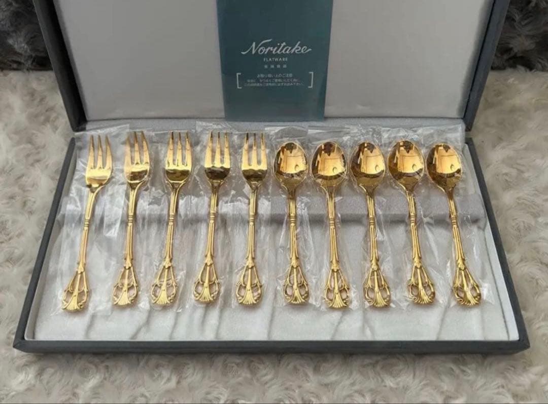 ノリタケ　カトラリーセット　スプーン＆フォークセット〈10本セット〉※ケースなし Noritake - ノリタケカトラリーセットの通販 by はらペコ♪'s shop