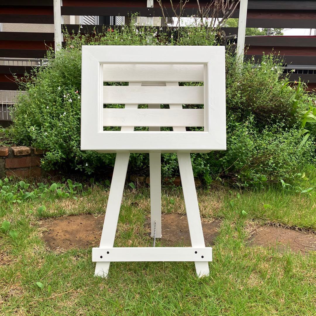 額縁 プランター イーゼル付き ホワイト ガーデニング雑貨 - メルカリ