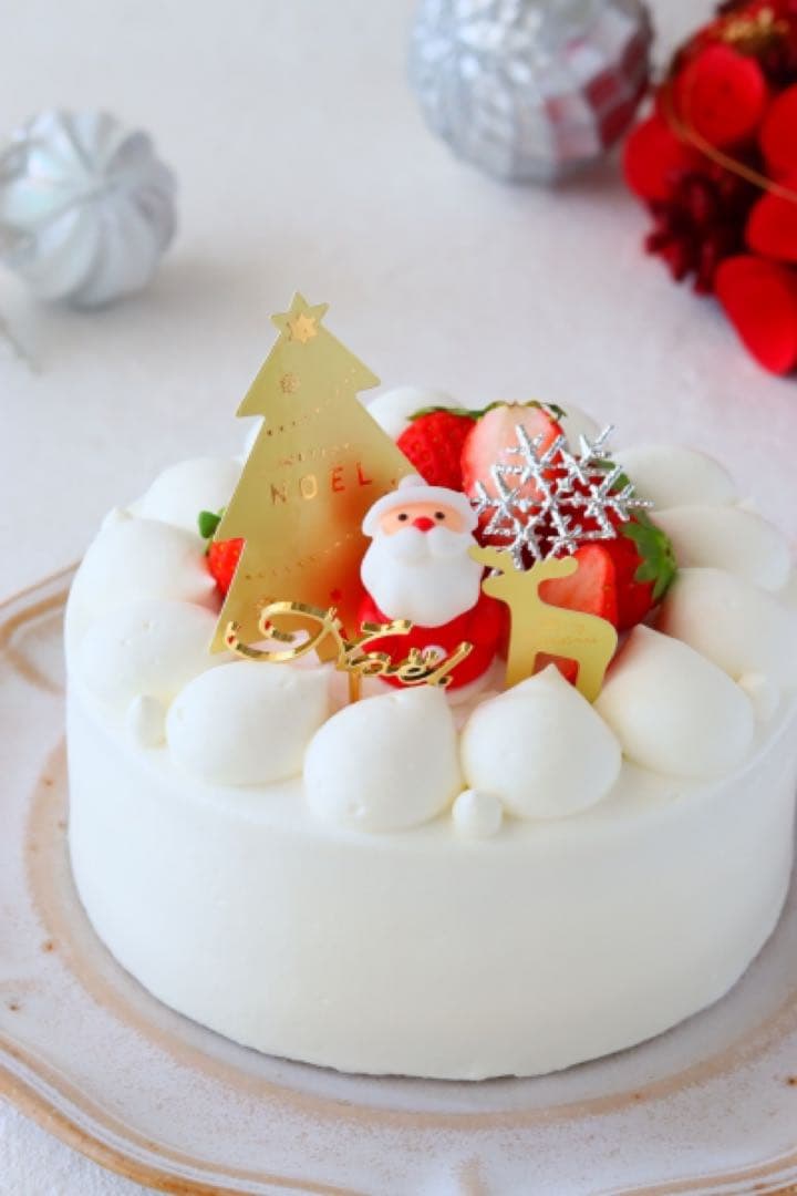 cotta、森の小人 2セット、クリスマスケーキピック、サンタ、木こり斧