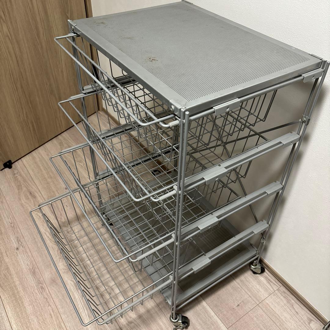 無印良品 スチールラック 4段 シルバー - メルカリ