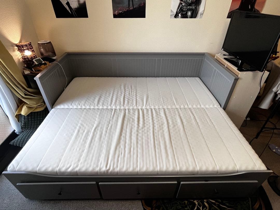 美品】IKEA HEMNES ベッドフレーム+マットレス※引取は東大阪市 - メルカリ