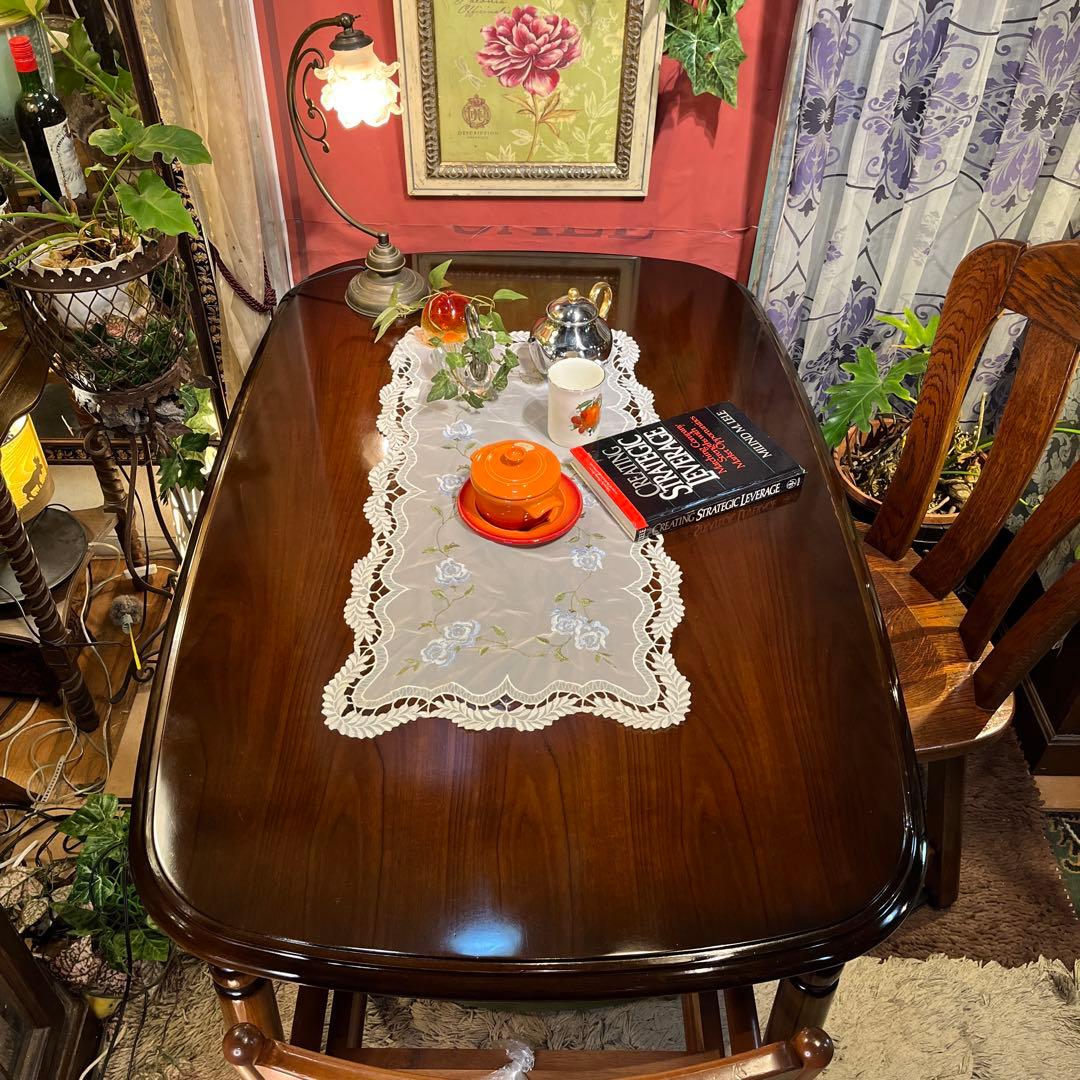 ヴィンテージ カリモク コロニアル ダイニングテーブル コンパクト