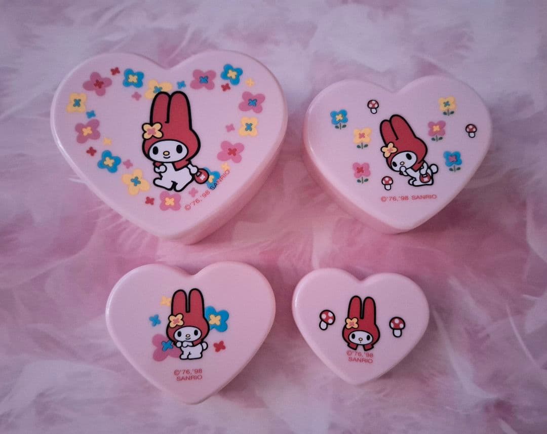 激レア★★希少！平成レトロ♡マイメロディ♡マトリョーシカ風ハート型小物入れ ポップで可愛い Happy Hot Girls ハッピー ホット ガールズ 女性たちの