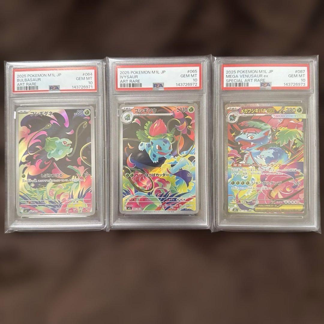 PSA10】連番 メガフシギバナ ex 進化ラインセット - メルカリ