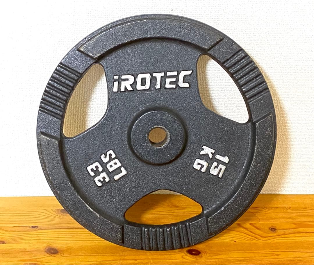 iROTEC ダンベルプレート 15kg 33lbs ① - メルカリ