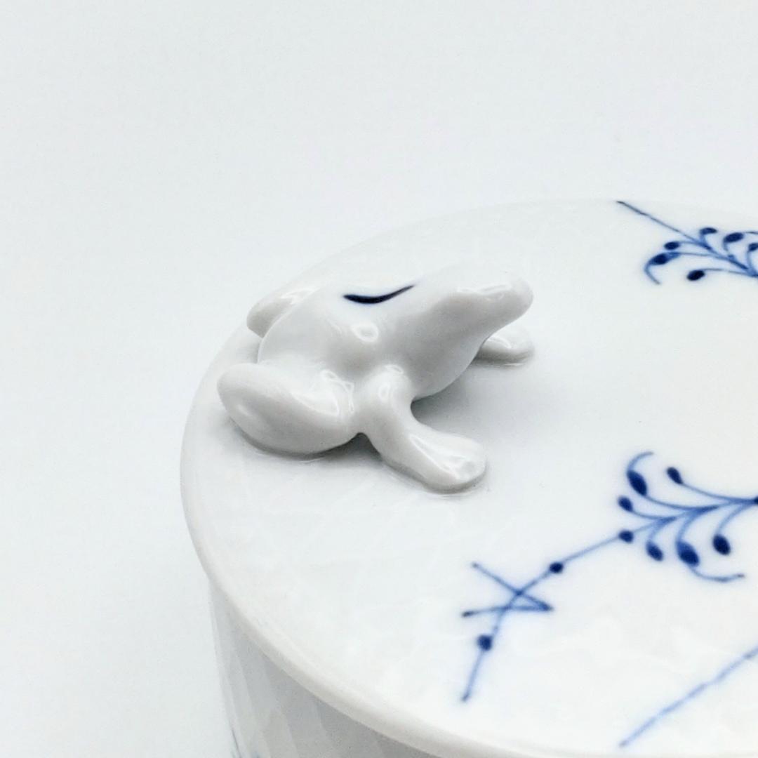 未使用品 ロイヤルコペンハーゲン ブルーパルメッテ ボックスラウンド