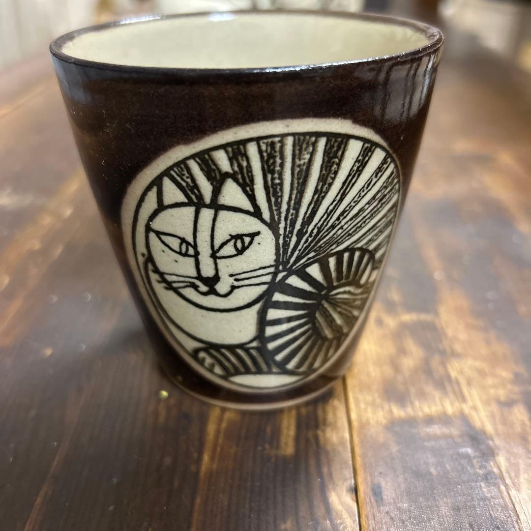 リサラーソン 益子焼 カップ＆ソーサー プレート 湯呑み 猫 鳥 ニナ
